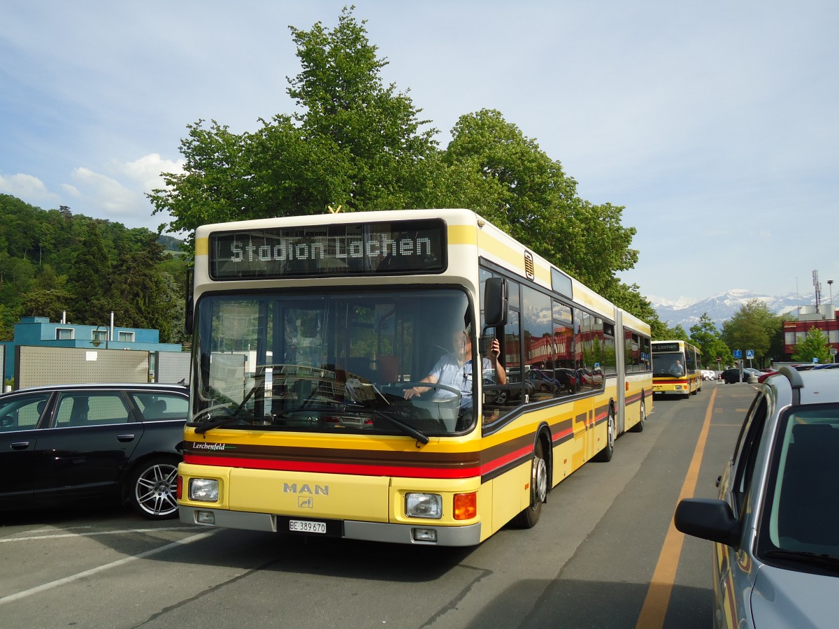 (133'524) - STI Thun - Nr. 70/BE 389'670 - MAN am 7. Mai 2011 in Thun, CarTerminal