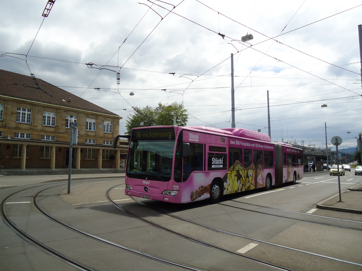 (133'739) - BVB Basel - Nr. 720/BS 6679 - Mercedes am 16. Mai 2011 in Basel, Badischer Bahnhof