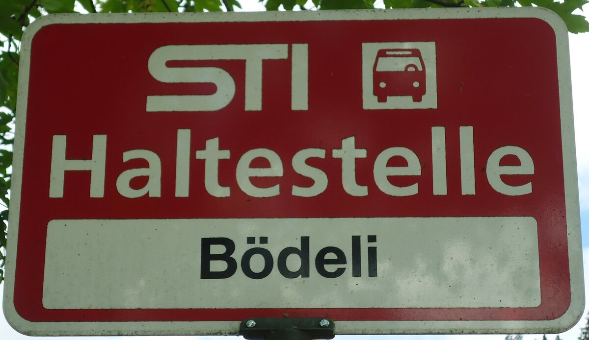 (133'860) - STI-Haltestellenschild - Eriz, Bdeli - am 28. Mai 2011