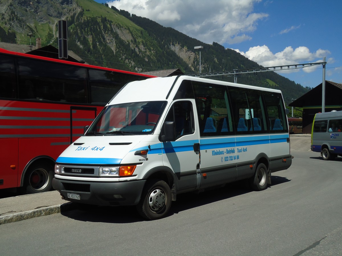 (133'925) - Ueltschi, Zweisimmen - BE 651'747 - Iveco am 30. Mai 2011 beim Bahnhof Lenk