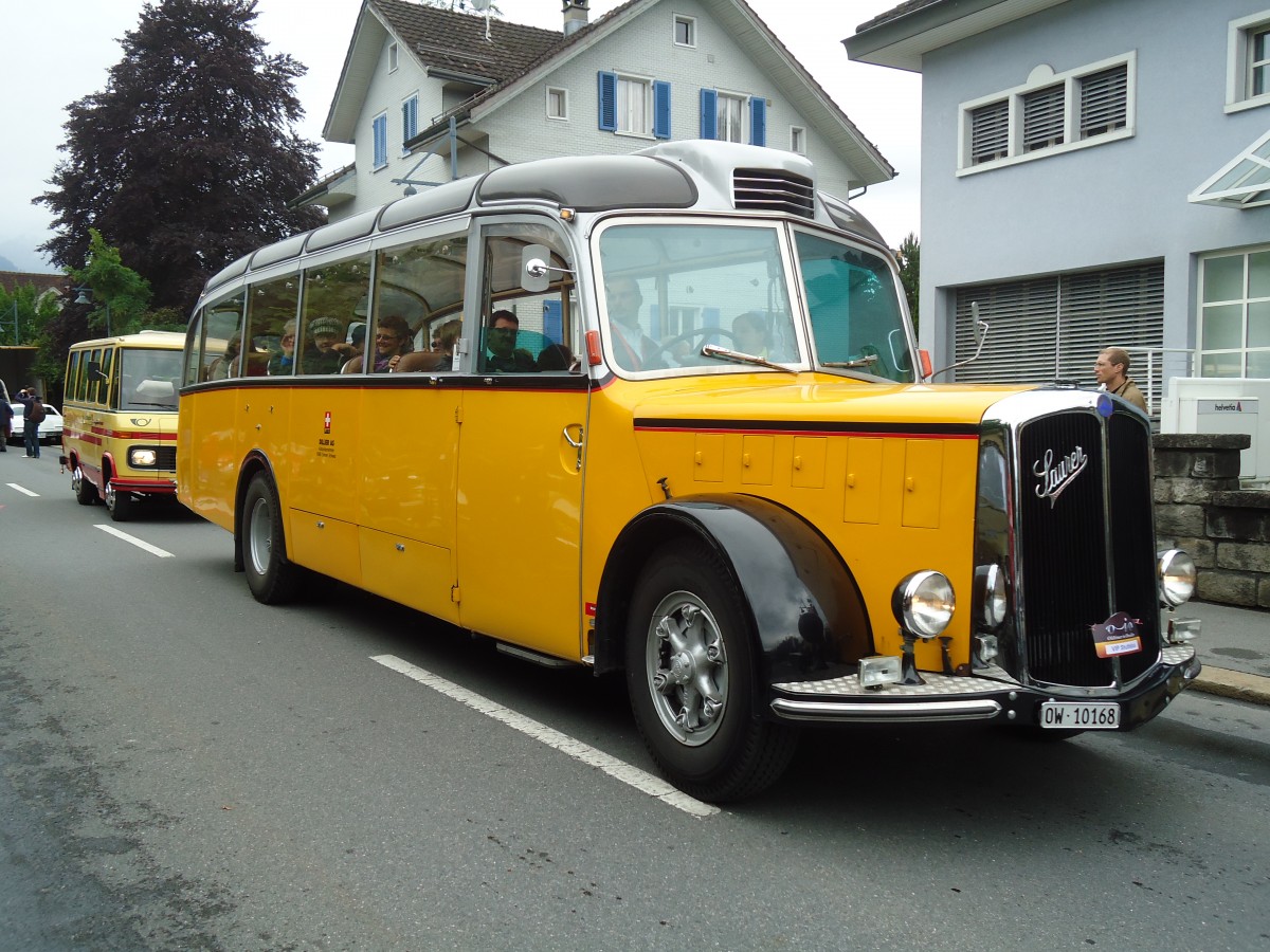 (134'069) - Dillier, Sarnen - OW 10'168 - Saurer/Gangloff (ex AVG Grindelwald; ex P 23'128; ex P 2195) am 11. Juni 2011 in Sarnen, OiO