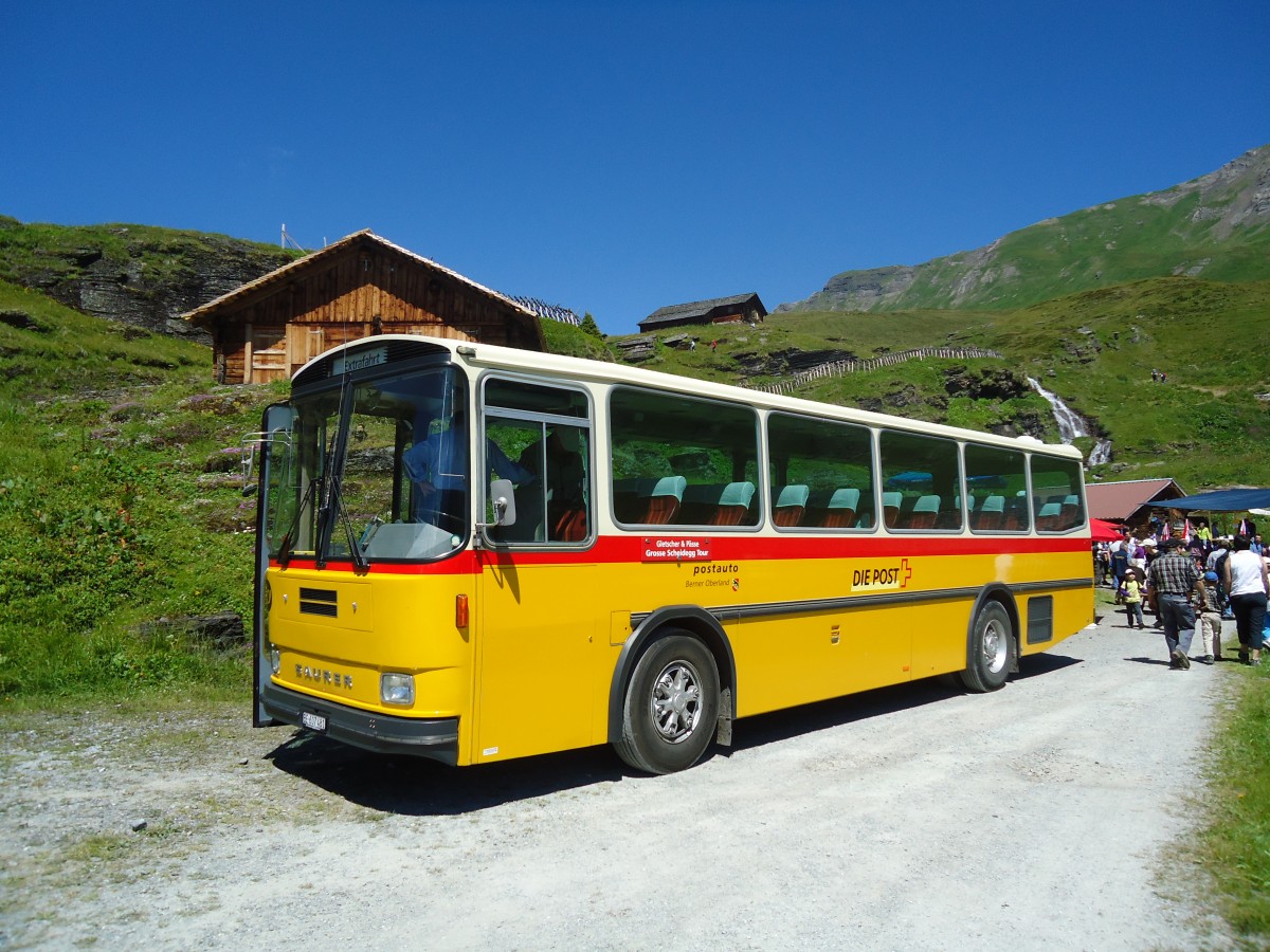 (134'687) - AVG Meiringen - Nr. 74/BE 607'481 - Saurer/R&J (ex P 24'357) am 3. Juli 2011 in Grindelwald, Bachlger