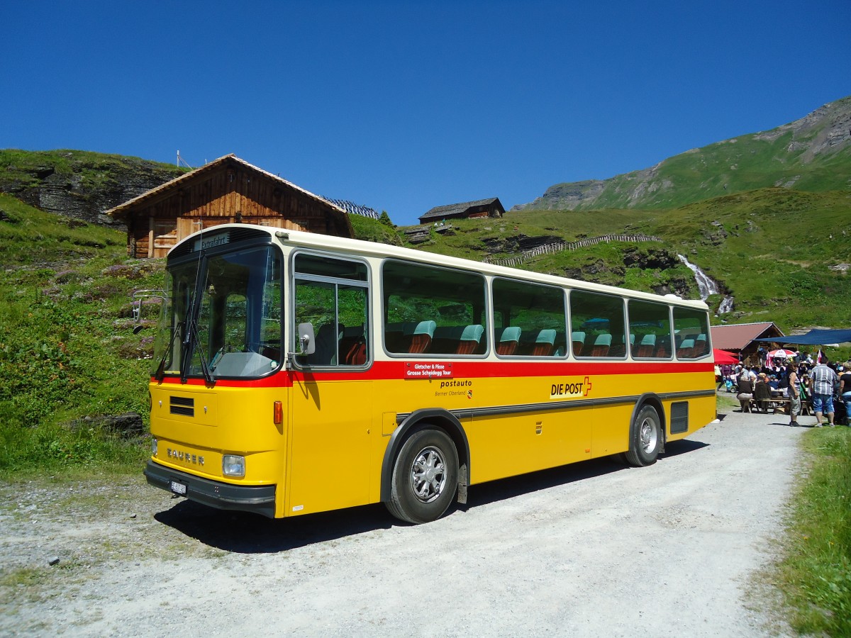 (134'689) - AVG Meiringen - Nr. 74/BE 607'481 - Saurer/R&J (ex P 24'357) am 3. Juli 2011 in Grindelwald, Bachlger