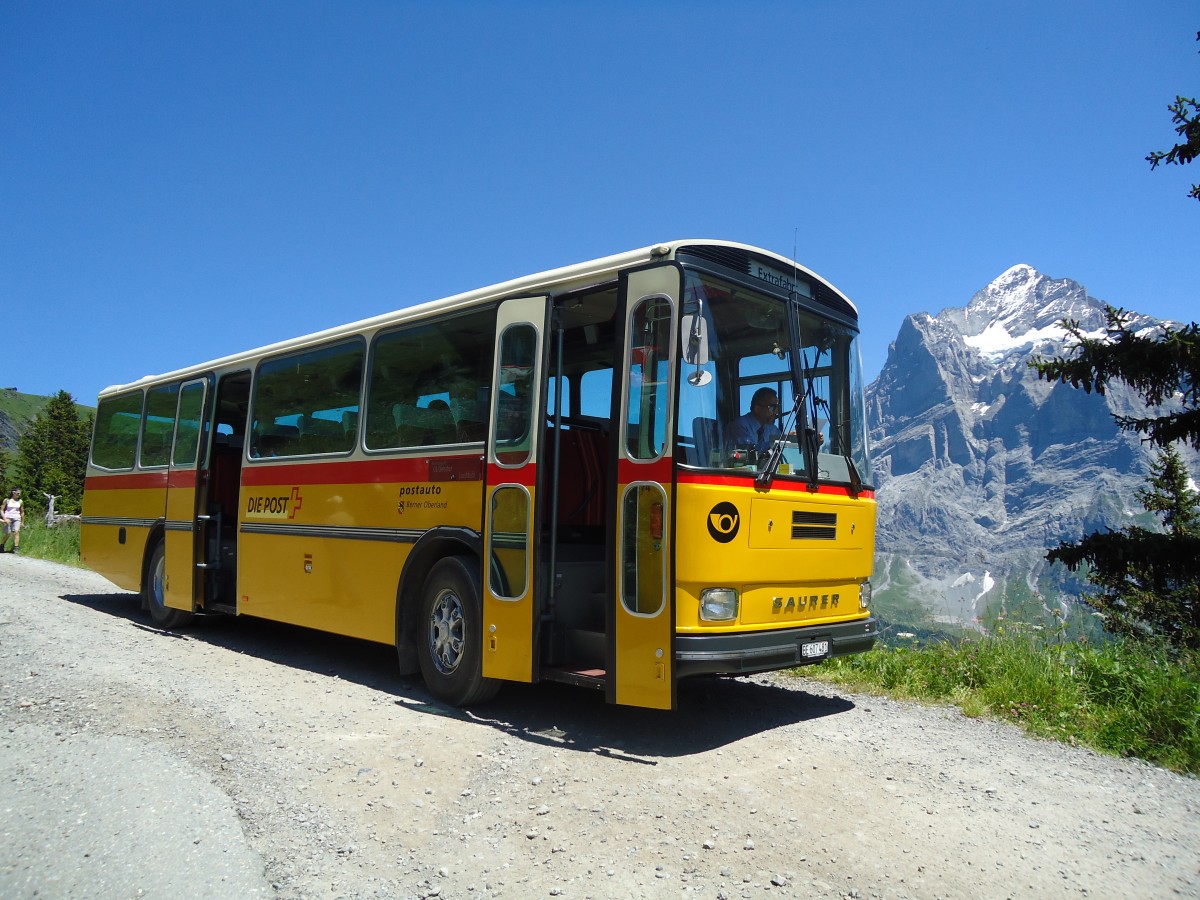 (134'720) - AVG Meiringen - Nr. 74/BE 607'481 - Saurer/R&J (ex P 24'357) am 3. Juli 2011 in Grindelwald, Waldspitz