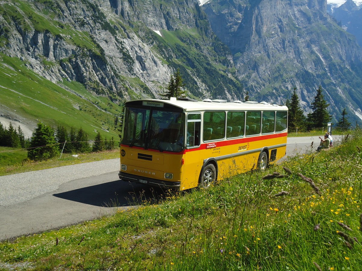 (134'778) - AVG Meiringen - Nr. 74/BE 607'481 - Saurer/R&J (ex P 24'357) am 3. Juli 2011 in Grindelwald, Oberer Lauchbhl