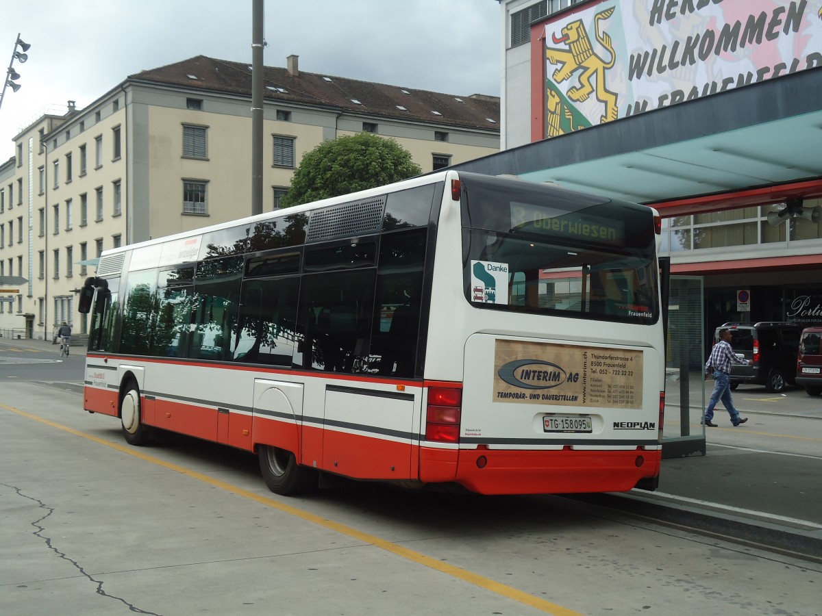 (134'945) - PostAuto Ostschweiz - Nr. 71/TG 158'095 - Neoplan (ex P 23'201) am 10. Juli 2011 beim Bahnhof Frauenfeld