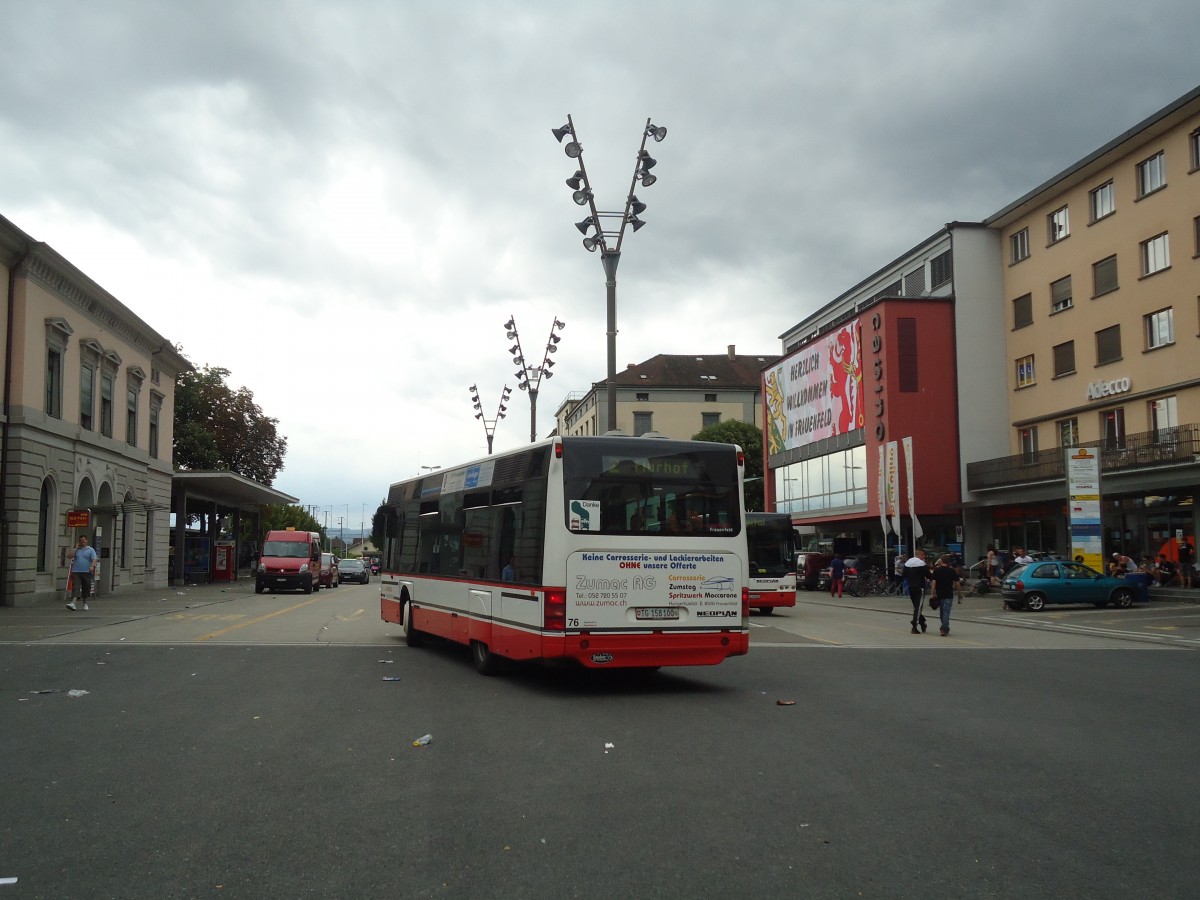 (134'948) - PostAuto Ostschweiz - Nr. 76/TG 158'100 - Neoplan (ex P 23'206) am 10. Juli 2011 beim Bahnhof Frauenfeld