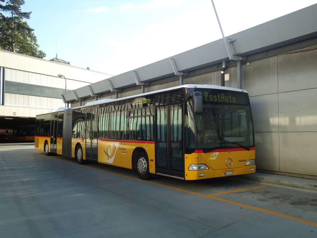 (134'952) - PostAuto Bern - Nr. 636/BE 443'977 - Mercedes (ex P 27'011) am 11. Juli 2011 in Bern, Postautostation