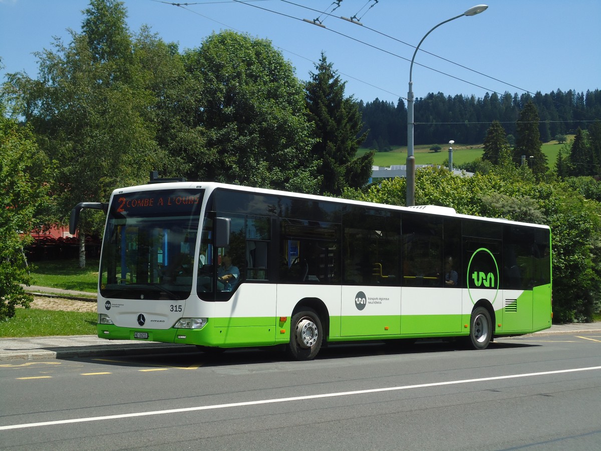 (135'009) - TRN La Chaux-de-Fonds - Nr. 315/NE 26'215 - Mercedes am 11. Juli 2011 in La Chaux-de-Fonds, Combe--l'Ours