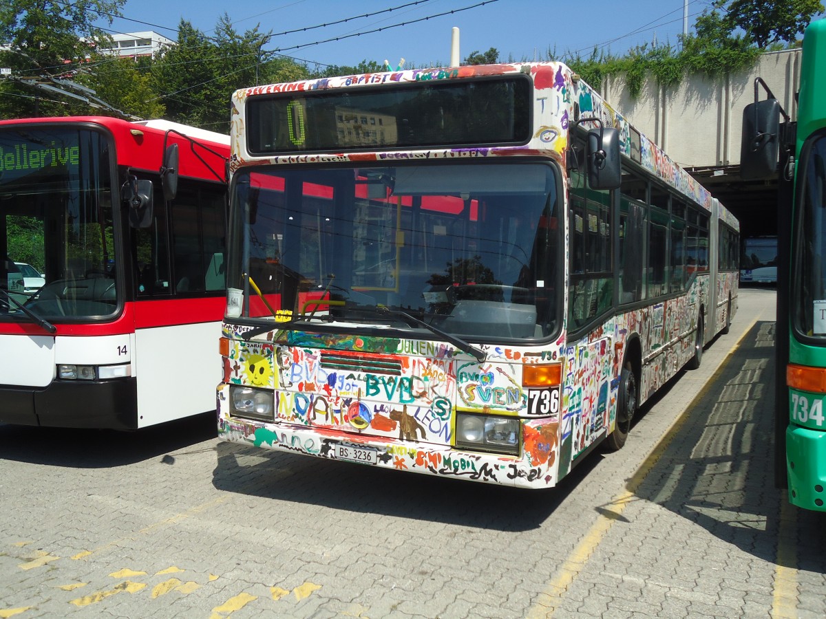 (135'081) - TL Lausanne (BVB 736) - Nr. 641/BS 3236 - Mercedes (ex VAG Freiburg/D Nr. 936) am 12. Juli 2011 in Lausanne, Dpt Borde