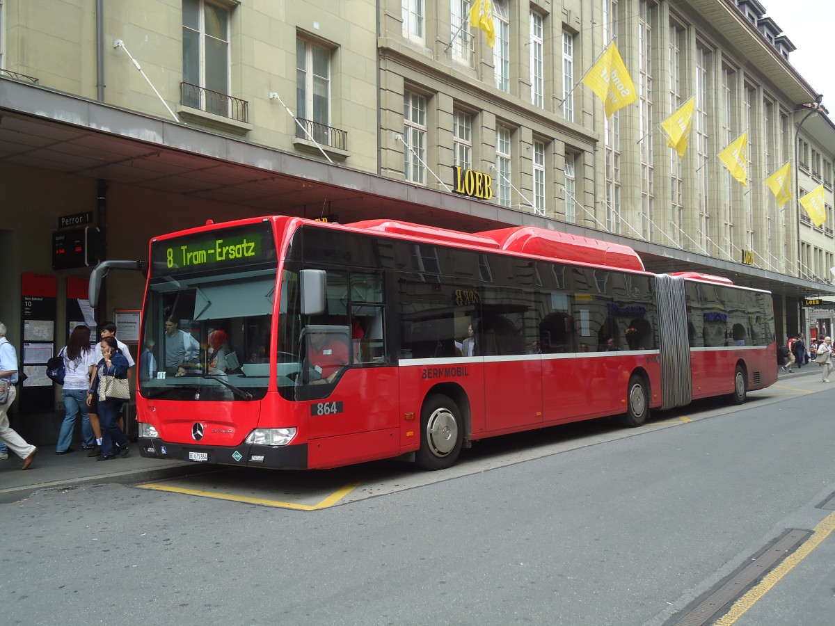 (135'152) - Bernmobil, Bern - Nr. 864/BE 671'864 - Mercedes am 14. Juli 2011 beim Bahnhof Bern