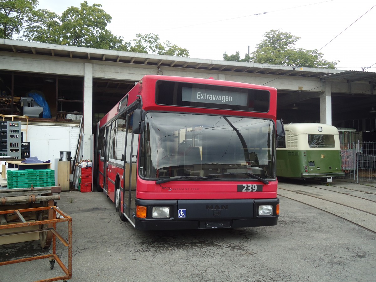 (135'158) - Bernmobil, Bern - Nr. 239 - MAN am 14. Juli 2011 in Bern, Depot Burgernziel