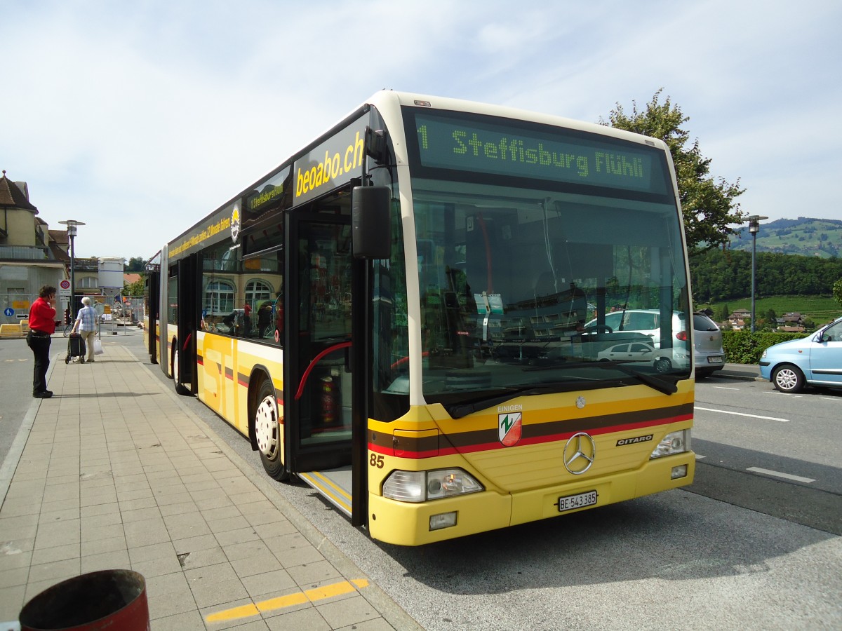 (135'179) - STI Thun - Nr. 85/BE 543'385 - Mercedes am 15. Juli 2011 beim Bahnhof Spiez