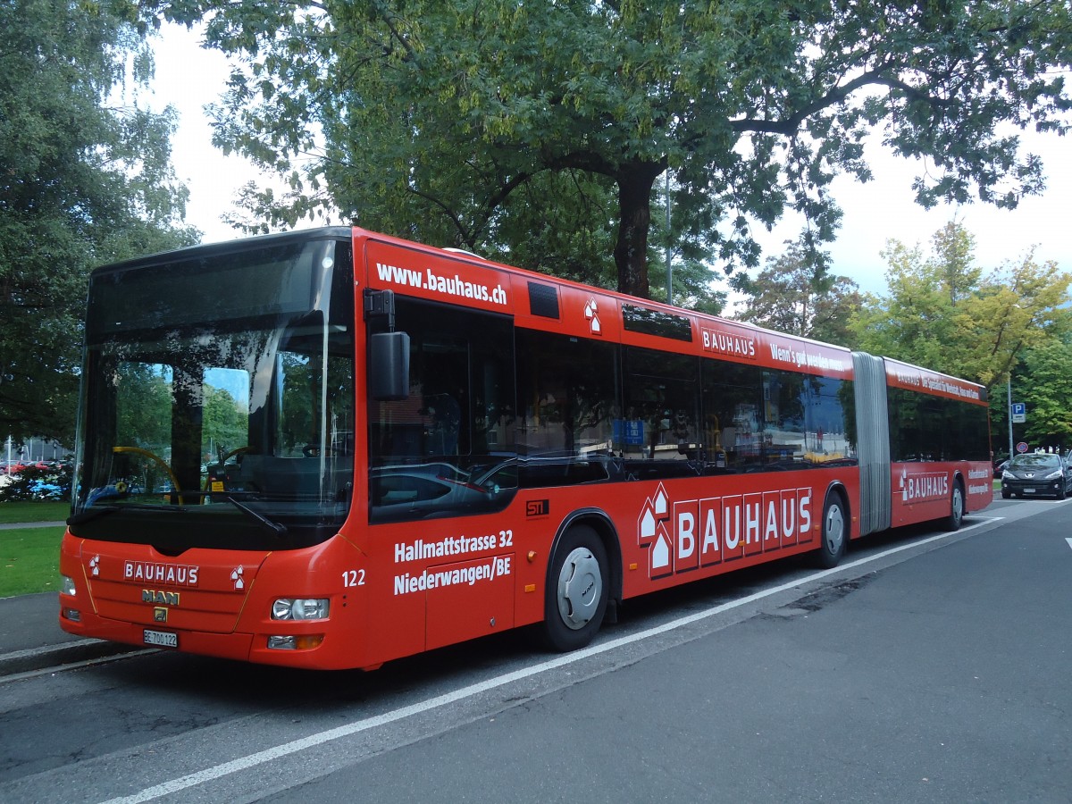 (135'329) - STI Thun - Nr. 122/BE 700'122 - MAN am 29. Juli 2011 in Thun, Lachen