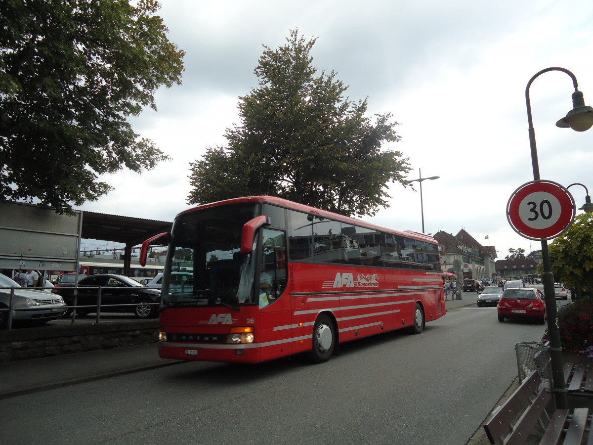 (135'344) - AFA Adelboden - Nr. 26/BE 21'181 - Setra (ex Nr. 16; ex Frhlich, D-Ludwigshafen/Rhein) am 30. Juli 2011 bei der Schifflndte Thunn