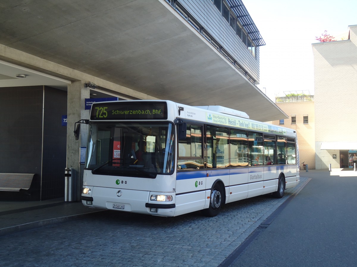 (135'515) - Ryffel, Uster - Nr. 78/ZH 568'160 - Irisbus am 17. August 2011 beim Bahnhof Uster