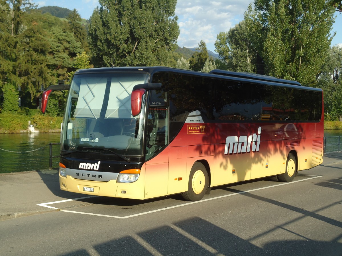 (135'546) - Marti, Kallnach - Nr. 9/BE 572'209 - Setra am 19. August 2011 bei der Schifflndte Thun