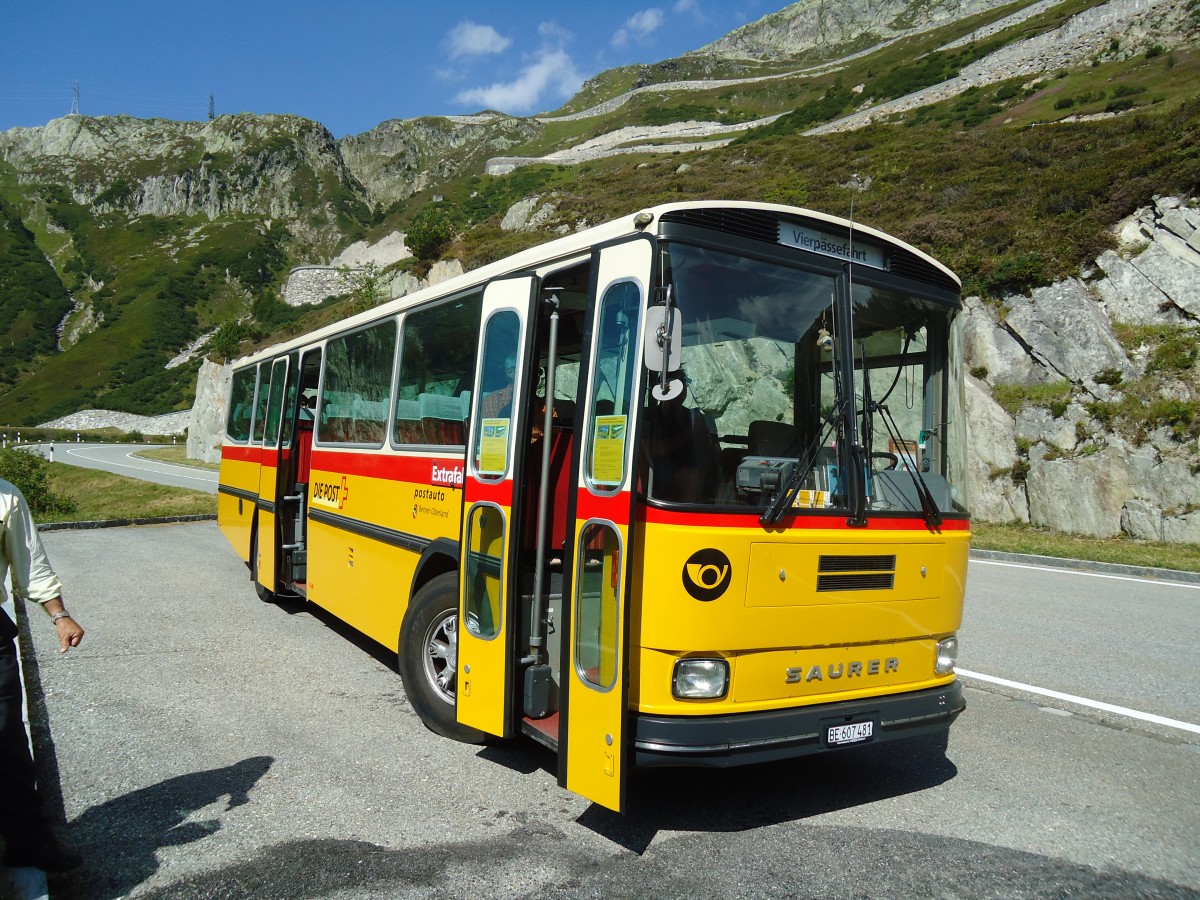 (135'688) - AVG Meiringen - Nr. 74/BE 607'481 - Saurer/R&J (ex P 24'357) am 21. August 2011 bei Gletsch