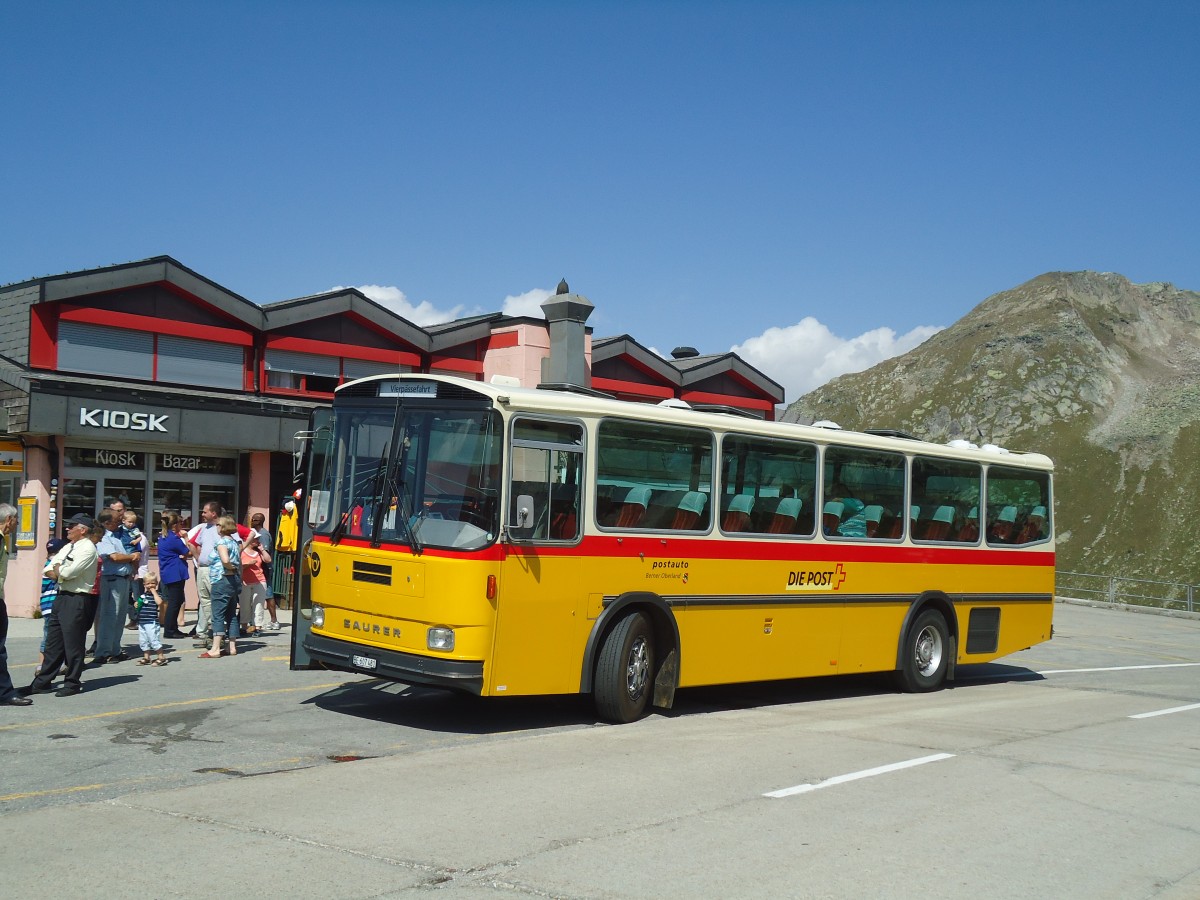 (135'702) - AVG Meiringen - Nr. 74/BE 607'481 - Saurer/R&J (ex P 24'357) am 21. August 2011 in Nufenen, Passhhe