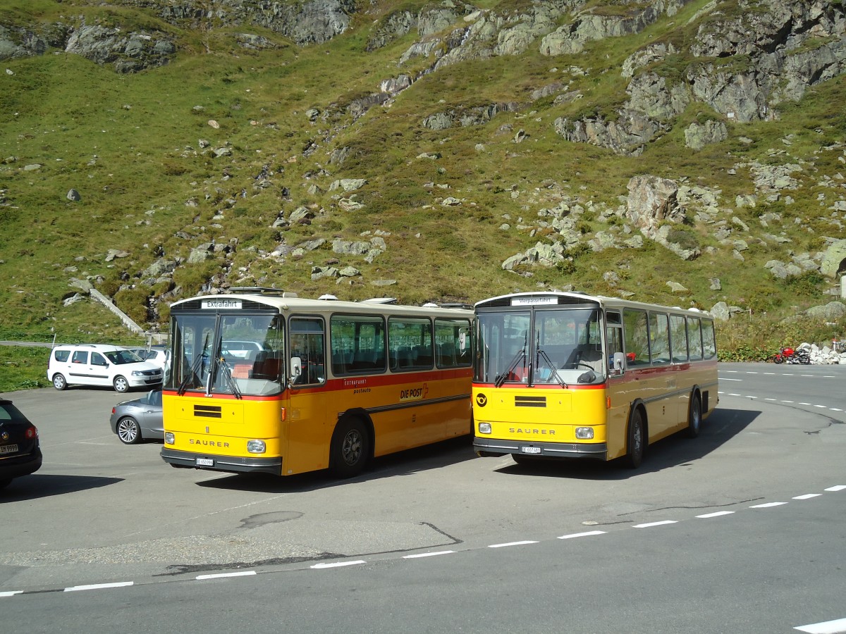 (135'744) - AVG Meiringen - Nr. 74/BE 607'481 - Saurer/R&J (ex P 24'357) am 21. August 2011 in Susten, Steingletscher