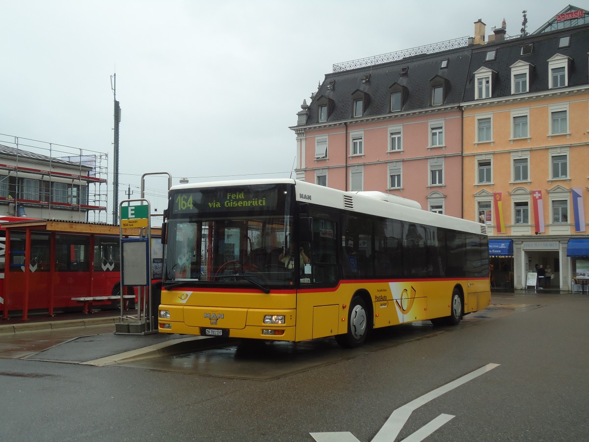 (135'814) - PostAuto Zrich - Nr. 189/ZH 781'197 - MAN am 5. September 2011 beim Bahnhof Wdenswil