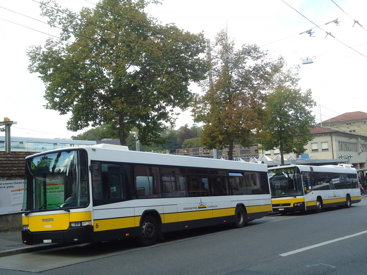 (135'949) - VBSH Schaffhausen - Nr. 6/SH 38'006 - Volvo/Hess am 14. September 2011 beim Bahnhof Schaffhausen