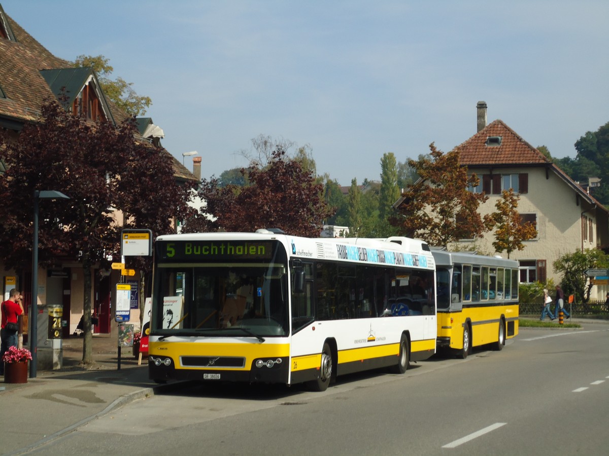 (136'098) - VBSH Schaffhausen - Nr. 26/SH 38'026 - Volvo am 25. September 2011 in Schaffhausen, Herblingen Post