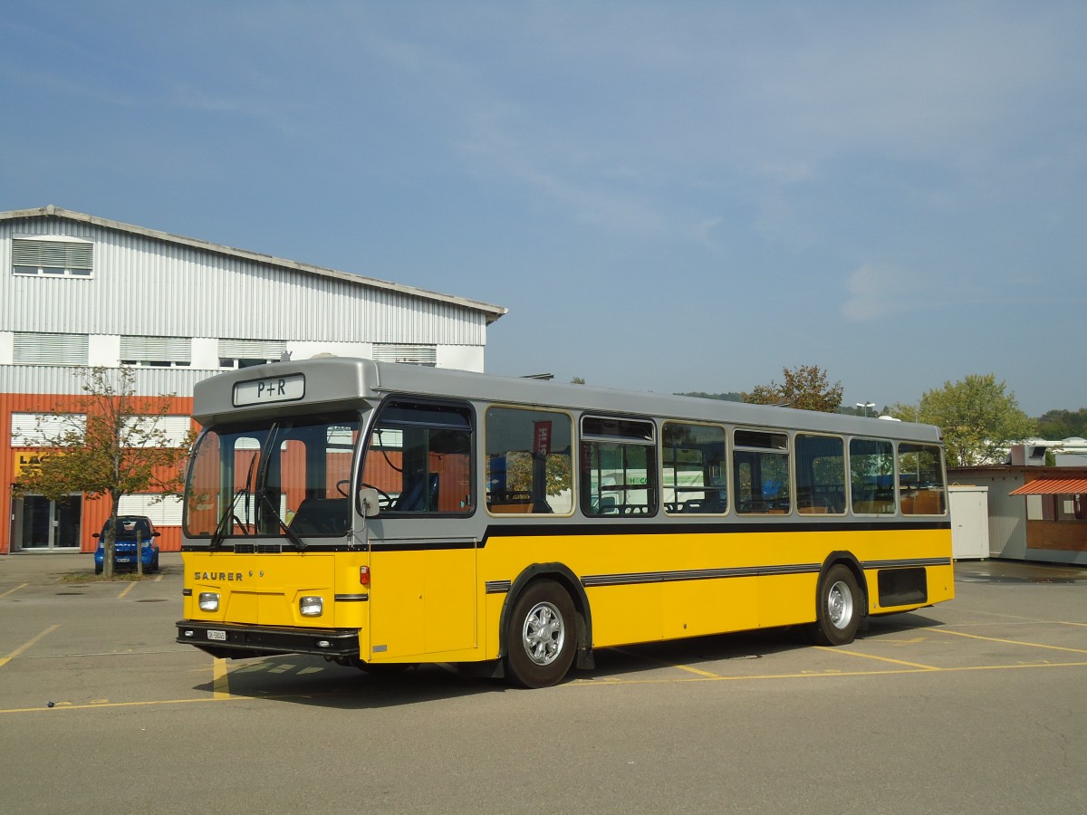 (136'130) - Wanner, Schleitheim - SH 58'045 - Saurer/Hess (ex Ruklic, Schaffhausen; ex VBSH Schaffhausen Nr. 40; ex VBSH Schaffhausen Nr. 19) am 25. September 2011 in Schaffhausen, Majorenacker