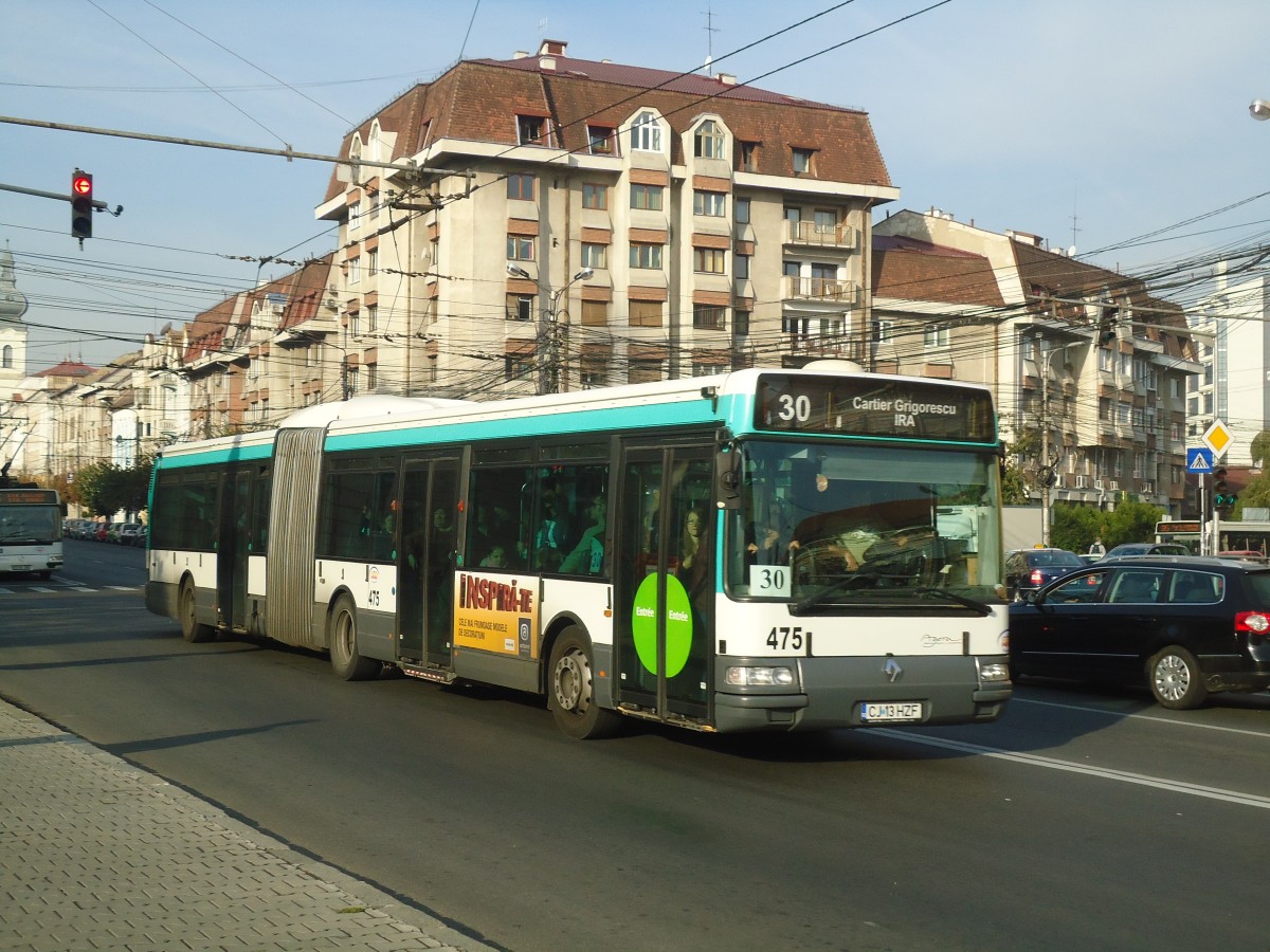 (136'525) - Ratuc, Cluj-Napoca - Nr. 475/CJ 13 HZF - Renault (ex RATP Paris/F) am 6. Oktober 2011 in Cluj-Napoca