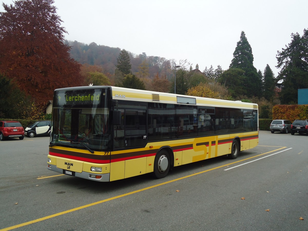 (136'724) - STI Thun - Nr. 77/BE 274'177 - MAN am 11. November 2011 bei der Schifflndte Thun