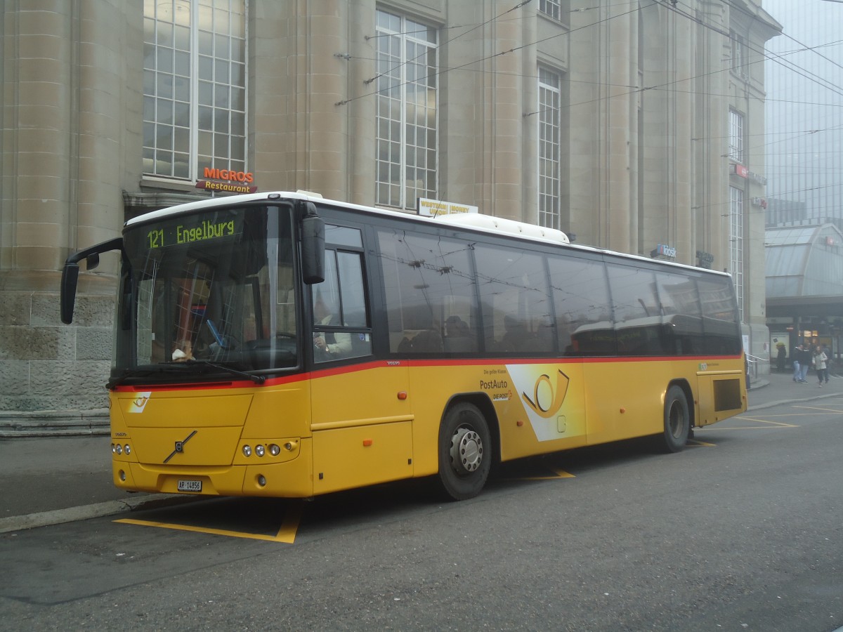 (136'911) - PostAuto Ostschweiz - AR 14'856 - Volvo am 23. November 2011 beim Bahnhof St. Gallen