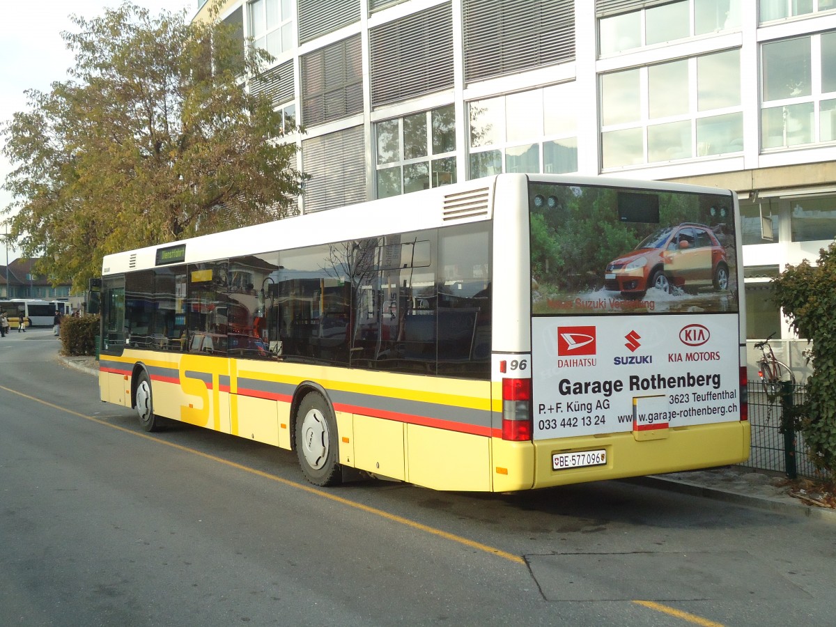 (137'069) - STI Thun - Nr. 96/BE 577'096 - MAN am 28. November 2011 bei der Schifflndte Thun