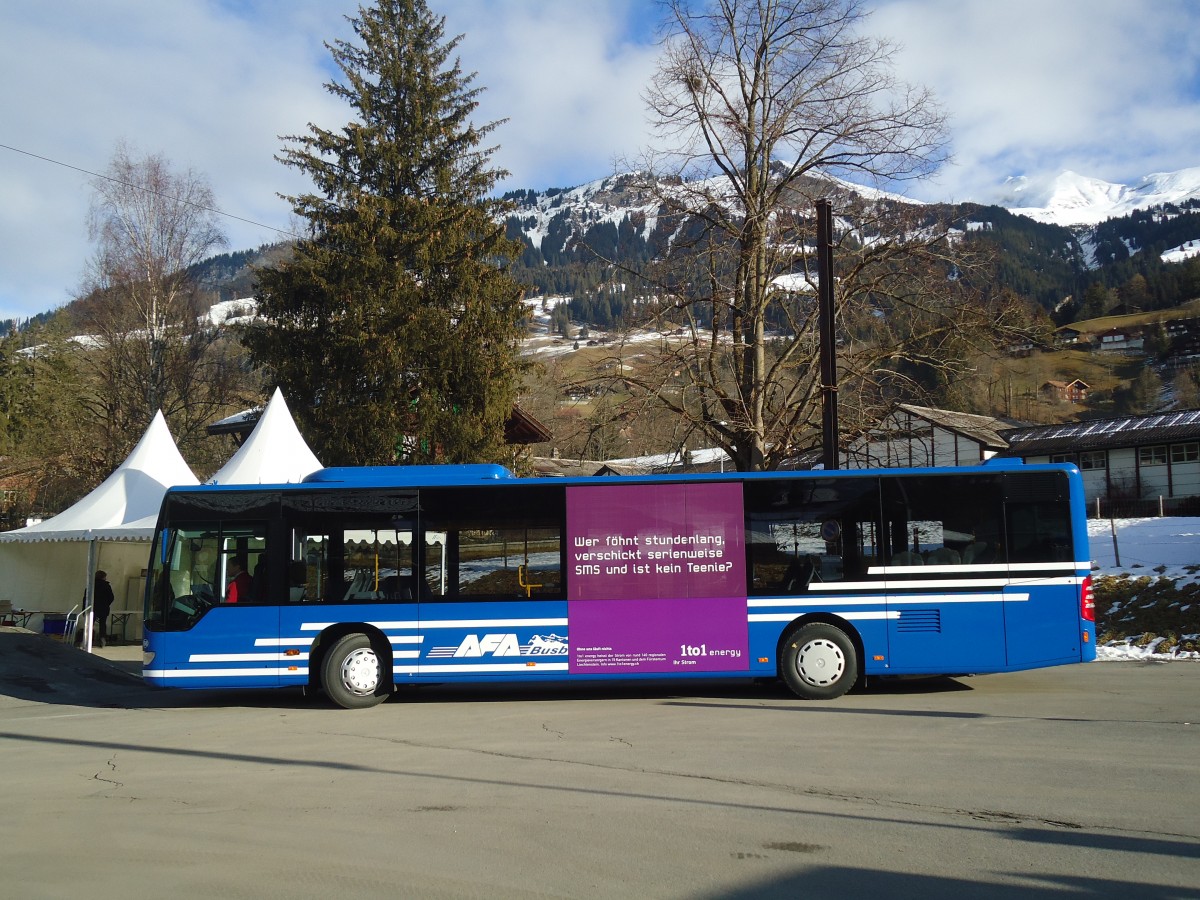 (137'134) - AFA Adelboden - Nr. 58/BE 611'224 - Mercedes am 11. Dezember 2011 beim Bahnhof Lenk