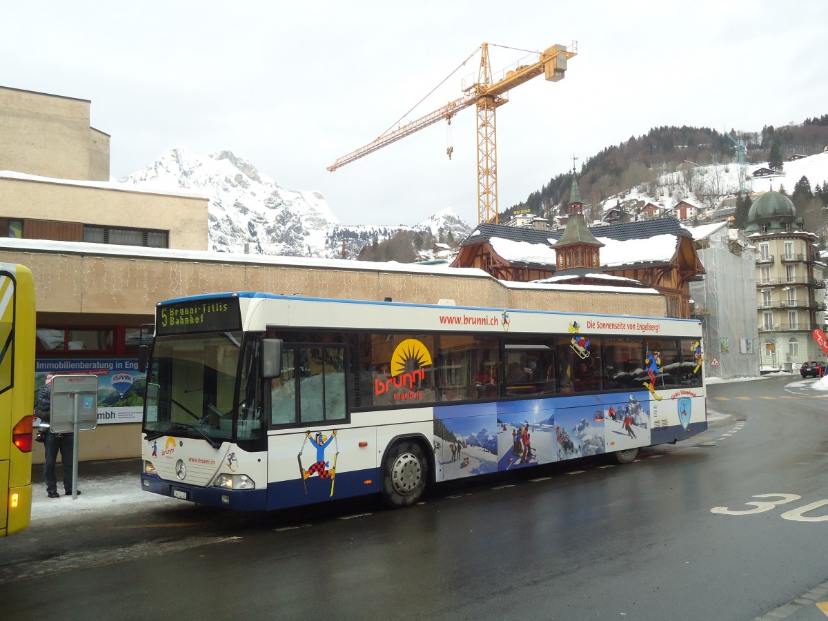 (137'347) - EAB Engelberg - Nr. 5/OW 10'241 - Mercedes/Hess (ex ZVB Zug Nr. 155; ex ZVB Zug Nr. 55) am 2. Januar 2012 beim Bahnhof Engelberg