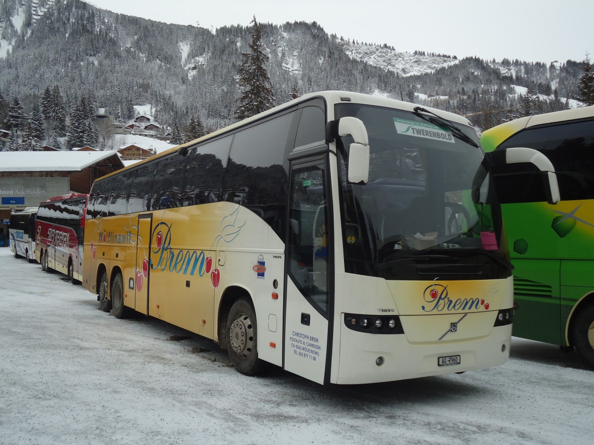 (137'388) - Brem, Wlflinswil - AG 7960 - Volvo am 7. Januar 2012 in Adelboden, ASB