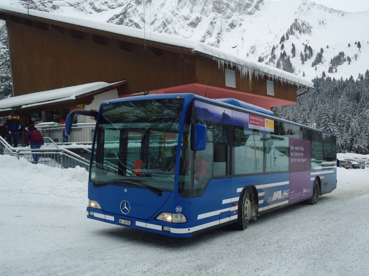 (137'430) - AFA Adelboden - Nr. 93/BE 26'705 - Mercedes (ex Nr. 5) am 7. Januar 2012 in Adelboden, Unter dem Birg