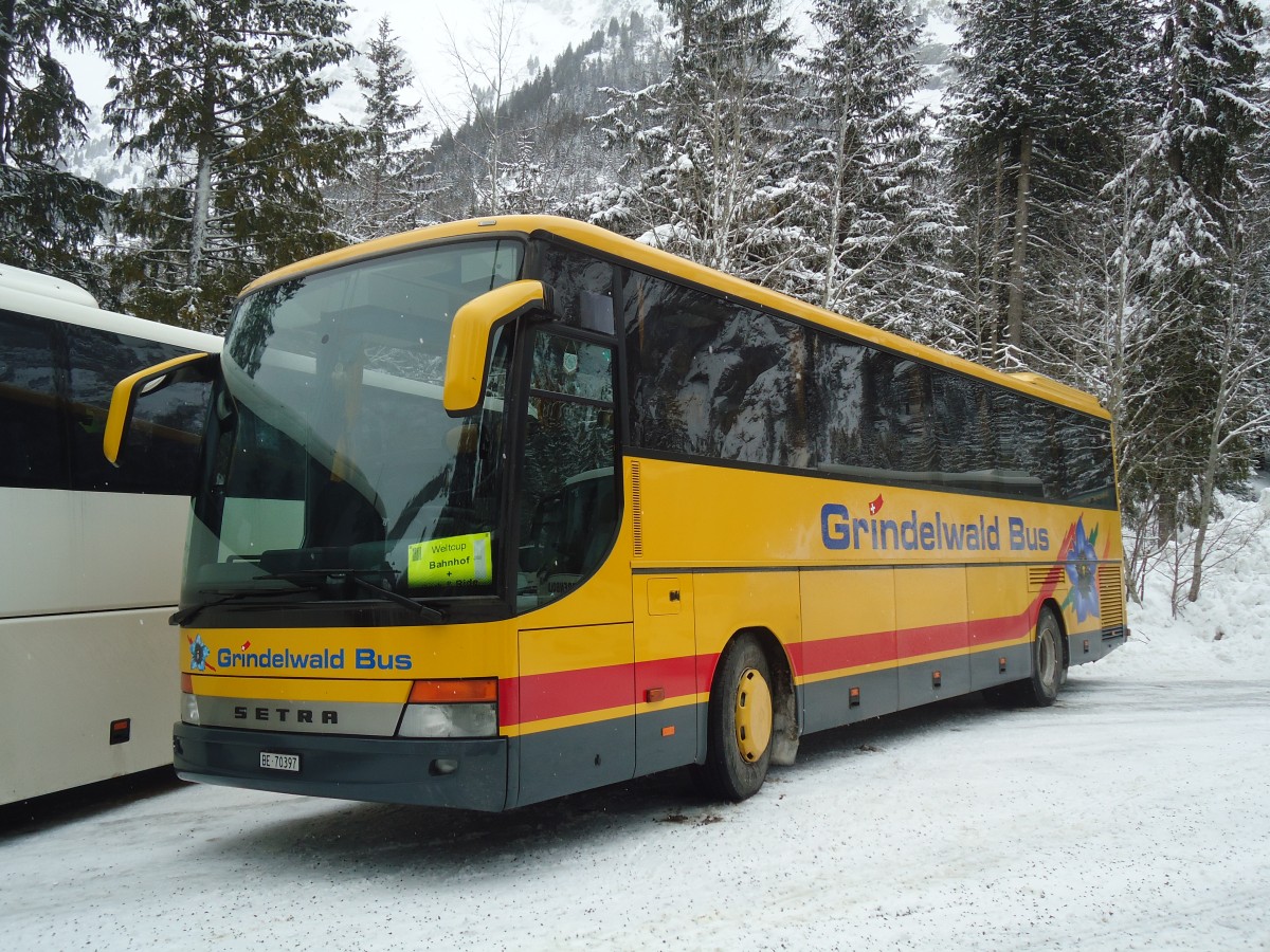 (137'457) - AVG Grindelwald - Nr. 23/BE 70'397 - Setra am 7. Januar 2012 in Adelboden, Unter dem Birg