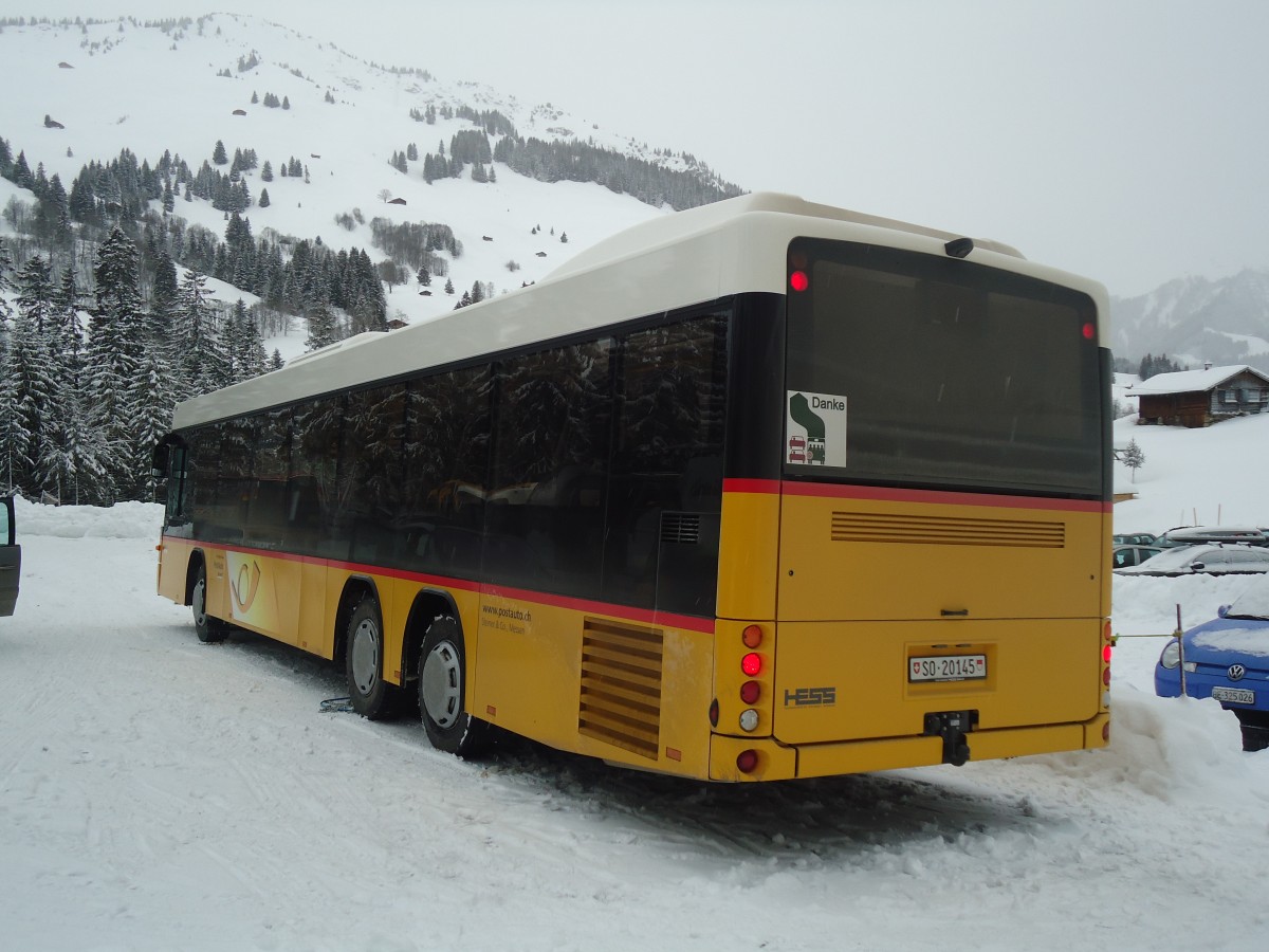 (137'510) - Steiner, Messen - SO 20'145 - Scania/Hess am 7. Januar 2012 in Adelboden, Unter dem Birg