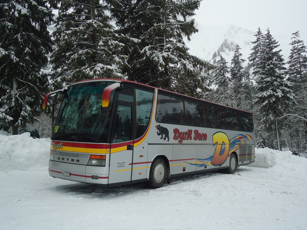 (137'512) - Dysli, Bern - Nr. 29/BE 51'702 - Setra (ex Balmer, Wilderswil) am 7. Januar 2012 in Adelboden, Unter dem Birg