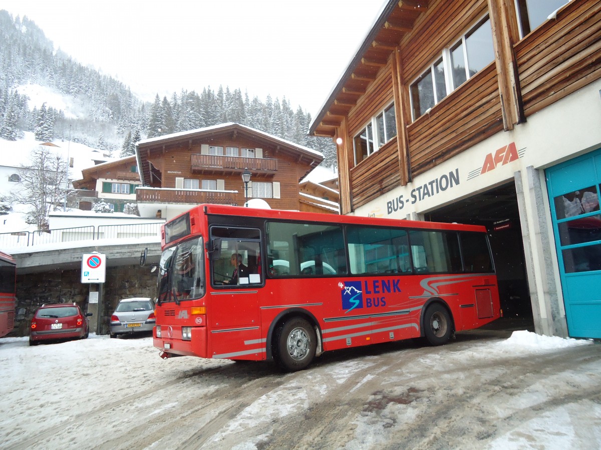 (137'538) - AFA Adelboden - Nr. 50/BE 645'415 - Vetter (ex AVG Grindelwald Nr. 21) am 7. Januar 2012 beim Autobahnhof Adelboden