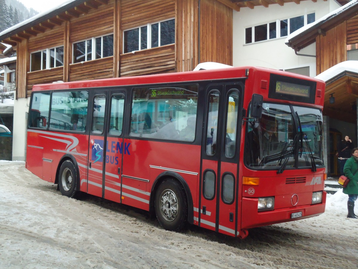 (137'540) - AFA Adelboden - Nr. 50/BE 645'415 - Vetter (ex AVG Grindelwald Nr. 21) am 7. Januar 2012 beim Autobahnhof Adelboden