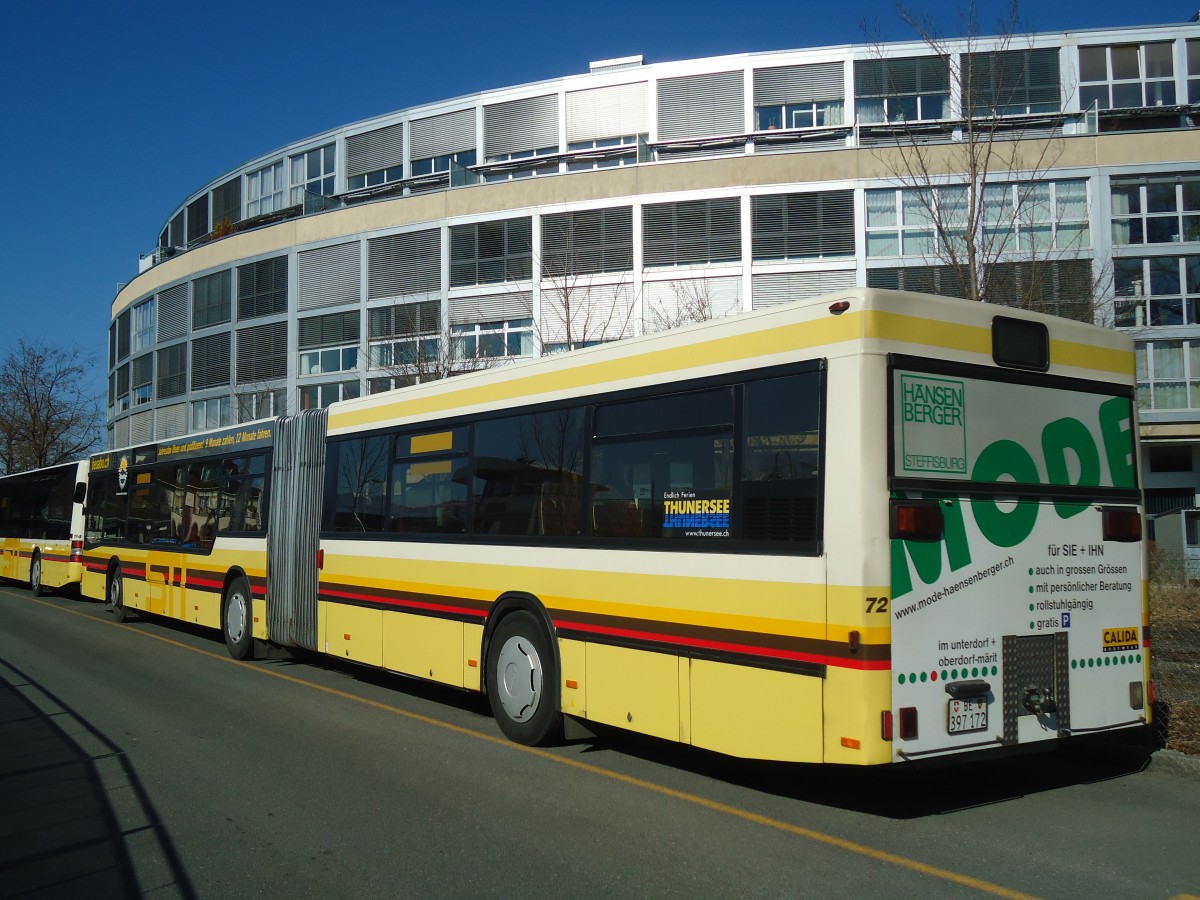 (137'808) - STI Thun - Nr. 72/BE 397'172 - MAN am 22. Februar 2012 bei der Schifflndte Thun