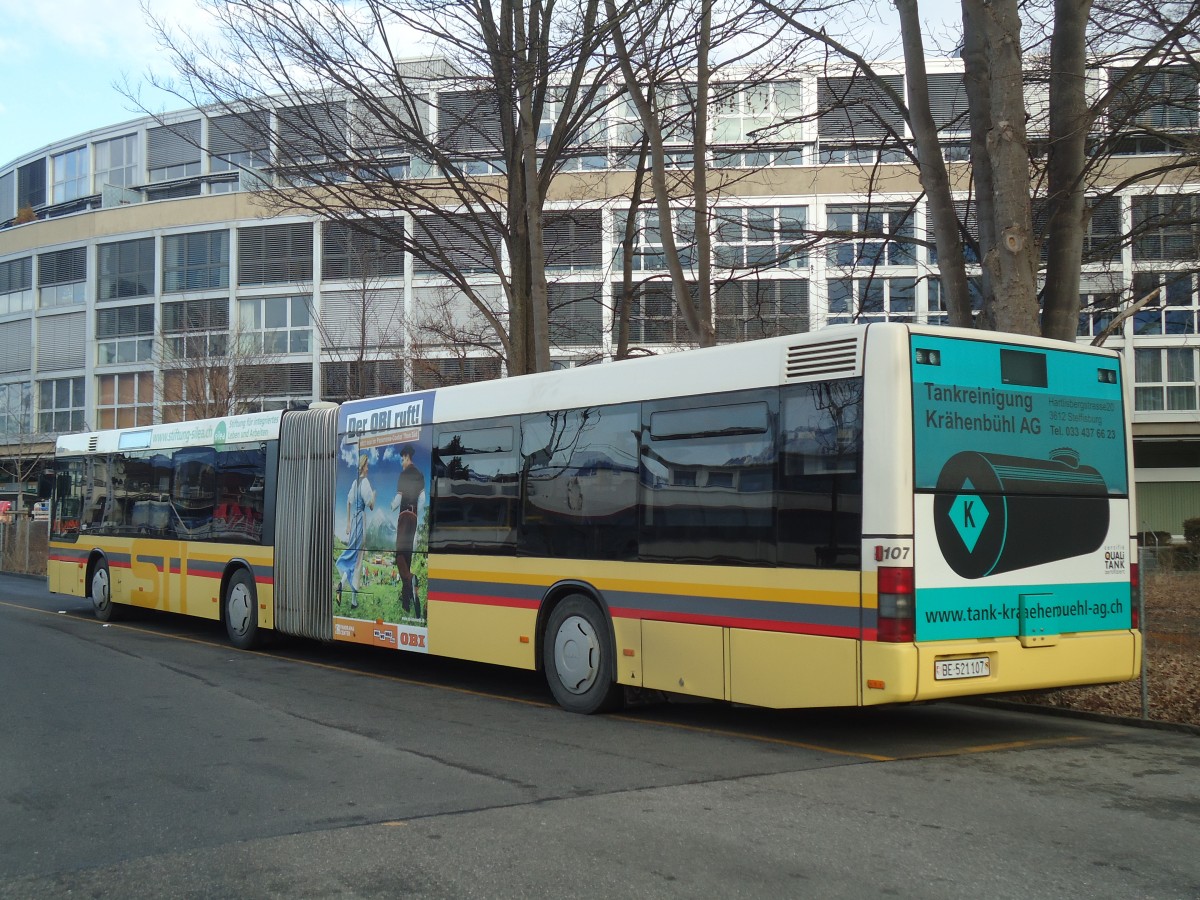 (137'824) - STI Thun - Nr. 107/BE 521'107 - MAN am 25. Februar 2012 bei der Schifflndte Thun