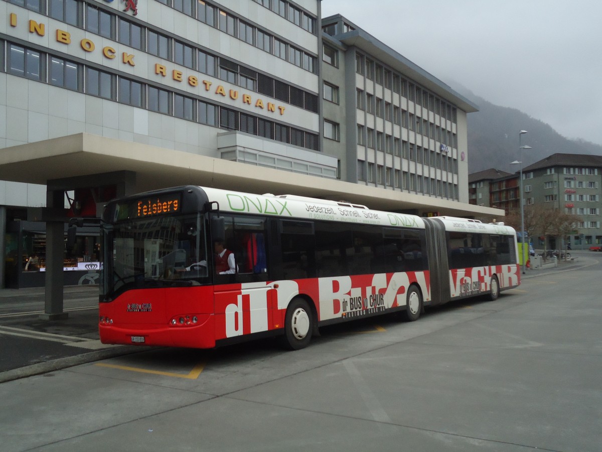 (137'885) - SBC Chur - Nr. 59/GR 155'859 - Solaris am 5. Mrz 2012 beim Bahnhof Chur