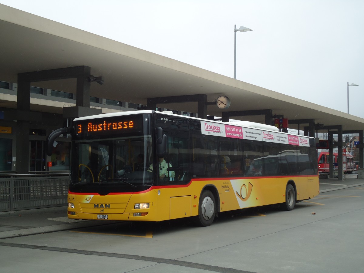 (137'887) - Dnser, Trimmis - GR 5865 - MAN am 5. Mrz 2012 beim Bahnhof Chur