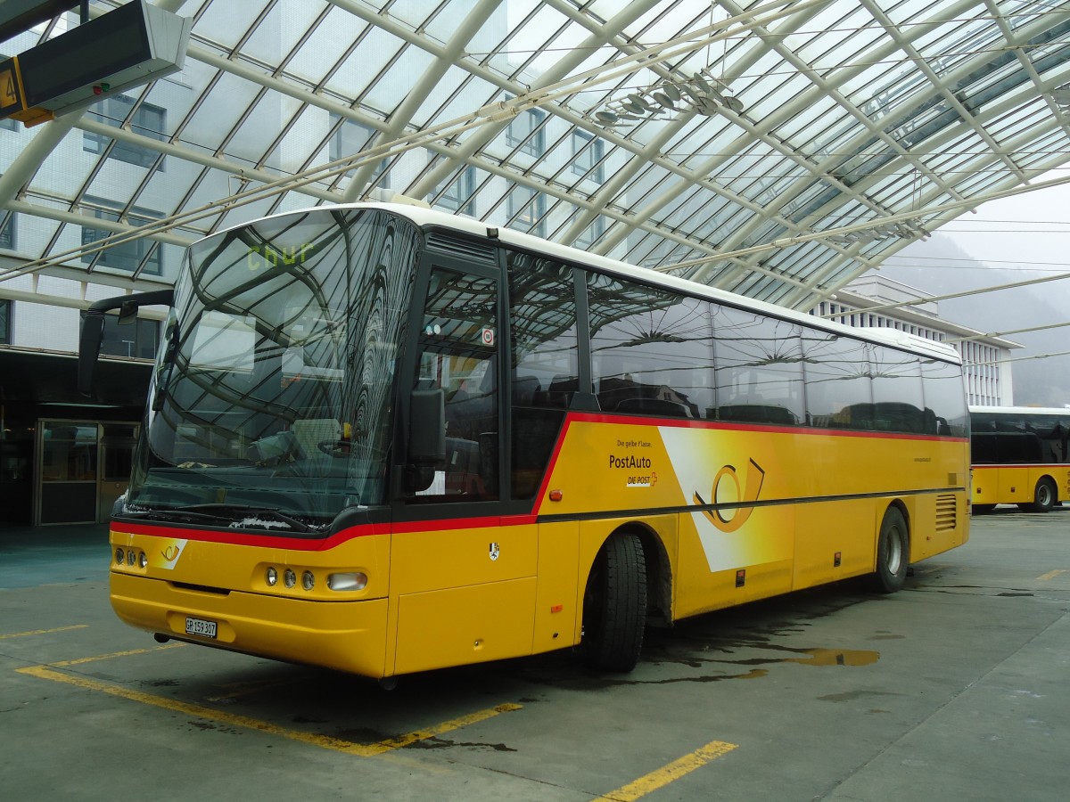 (137'900) - PostAuto Graubnden - GR 159'307 - Neoplan (ex P 25'150) am 5. Mrz 2012 in Chur, Postautostation