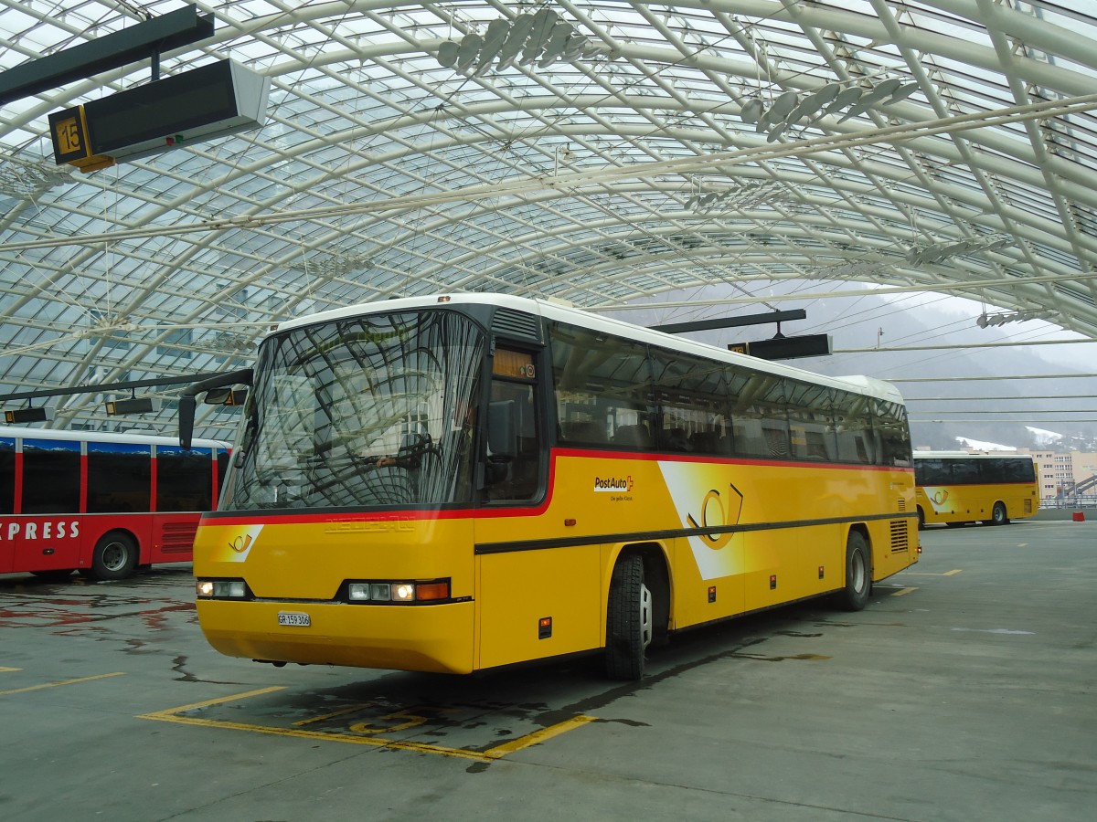 (137'909) - PostAuto Graubnden - GR 159'306 - Neoplan (ex P 25'141) am 5. Mrz 2012 in Chur, Postautostation