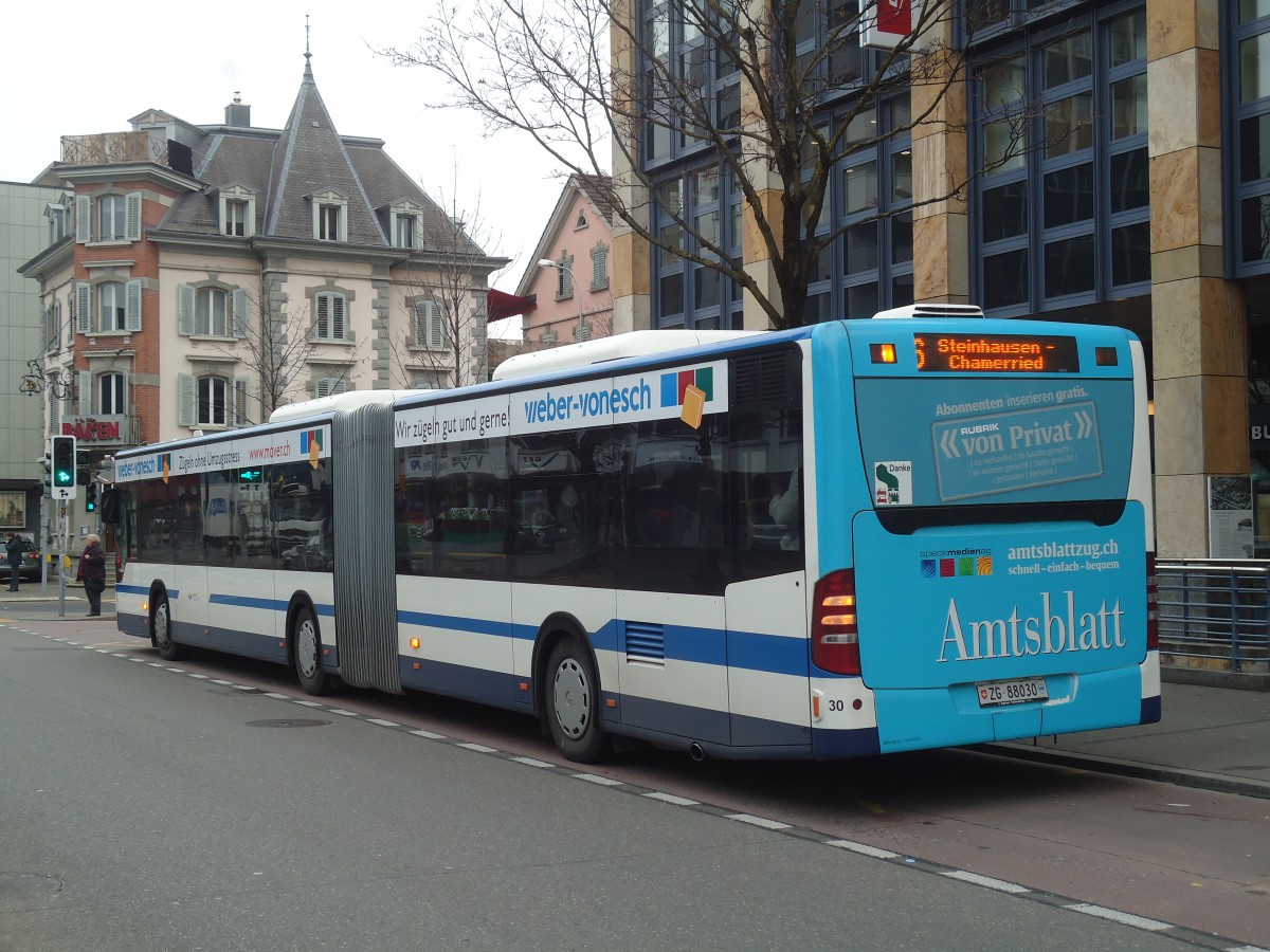 (137'994) - ZVB Zug - Nr. 30/ZG 88'030 - Mercedes am 6. Mrz 2012 in Zug, Metalli