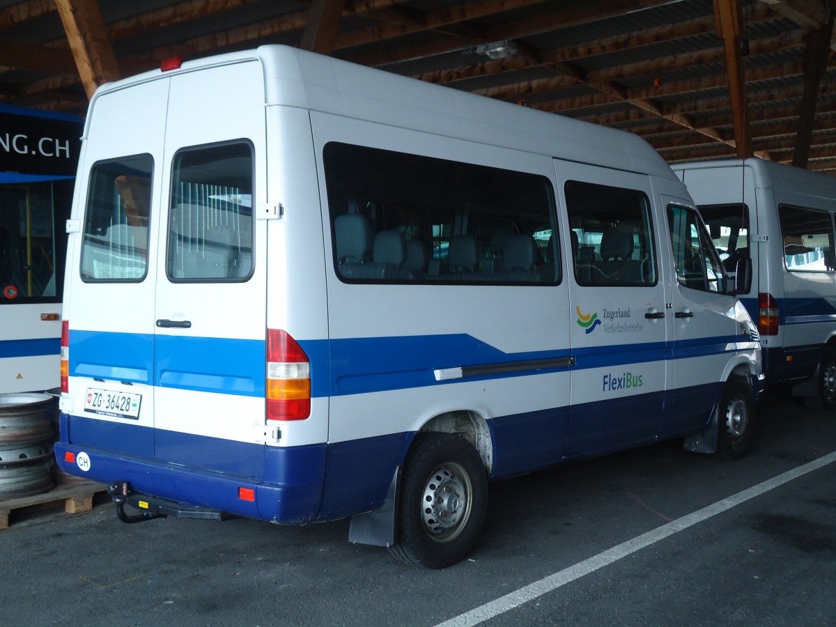 (138'027) - ZVB Zug - Nr. 185/ZG 36'428 - Mercedes (ex Nr. 128) am 6. Mrz 2012 in Zug, Garage