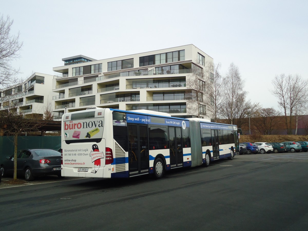 (138'029) - ZVB Zug - Nr. 36/ZG 88'036 - Mercedes am 6. Mrz 2012 in Zug, Garage